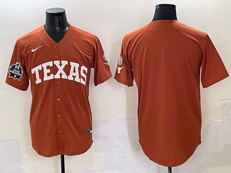 Men 2025 Texas Longhorns Blank Brown Joint Name Nike NCAA Jersey style 4->ncaa teams->NCAA Jersey